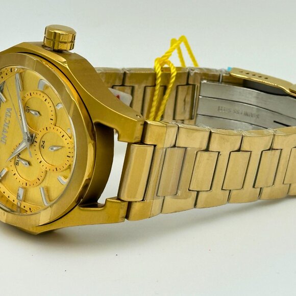 BRAND NEW Invicta Mens Bolt 48mm Gold Dial 22k Gold Tone Stainless Steel Watch - Picture 4 of 9